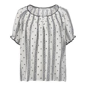 [코인코즈][정가99,000원]코인코즈 넥 스모크 패턴 블라우스_DW4MB720