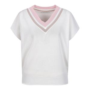 [코인코즈][정가129,000원]코인코즈 브이넥 배색 포인트 니트 베스트_DZ4MV057