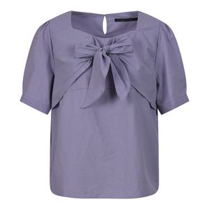 [코인코즈][정가133,000원]코인코즈 스퀘어넥 리본 타이 반팔 블라우스_DW4MB726