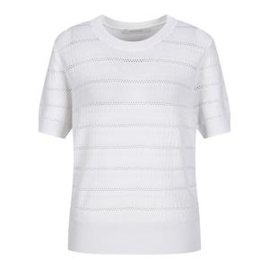 [코인코즈][정가99,000원]코인코즈 스트라이프 펀칭 라운드 반팔 니트_DZ4MP073