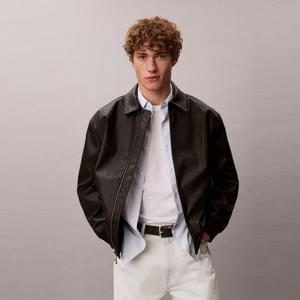 CK진  남성 레더 봄버 자켓(4RF403G)