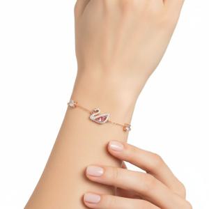 클리어런스스와로브스키 5472271 SWAN DAZZLING 스완 핑크 미디움 팔찌