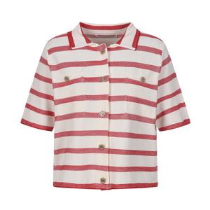 [코인코즈][정가116,000원]코인코즈 스트라이프 반팔 카라 셔츠_DK4MD600