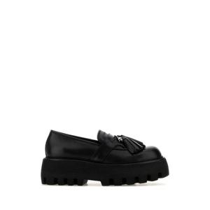 26SS 알렉산더 맥퀸 블랙 레더 로퍼 856166WHAEZ1000 TP570340804