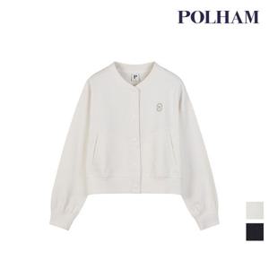 [폴햄][폴햄] 여성 크롭 면 피케 라운드 가디건_PHE1TC2210