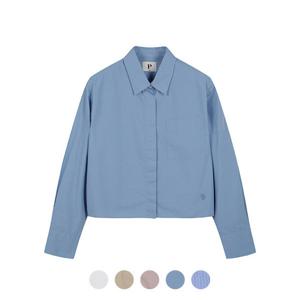 [폴햄][폴햄] 여성 포플린 크롭 셔츠 A_PHE3WC2022