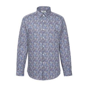 [레노마(셔츠)]순면 체인 프린트 긴소매 슬림핏 셔츠 ROSSL1171NY