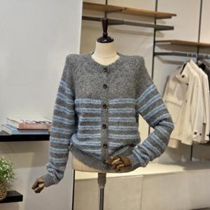 [반에이크]VB5ZKCM311Z_더블 줄무늬 라인 가디건