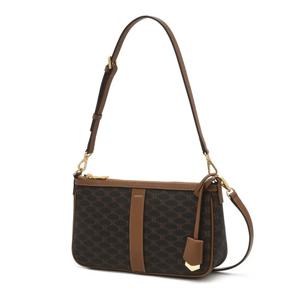 [헤지스]헤지스 브라운 이니셜로고 가죽 숄더백 WIBA4F802W2