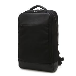 [헤지스]헤지스 블랙 가죽 배색 원단 백팩 WUBA4F801BK