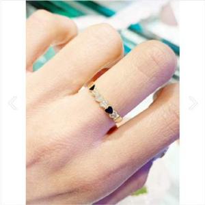 미니골드 14k 18k 큐빅 하트 뽀에따 반지 RTRM4020