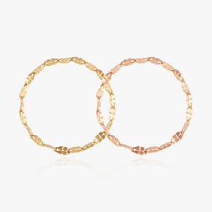 [엘렌쥬얼리] 18K 네잎 클로버 체인 금 반지