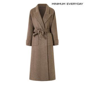 [백화점]미니멈 에브리데이 더블 카라 벨티드 울 블렌드 롱 코트 (EB4JH010D)