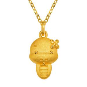 [한국금다이아몬드] 순금 아기 뱀 돌목걸이 24K 3.75g 돌잔치 100일 선물