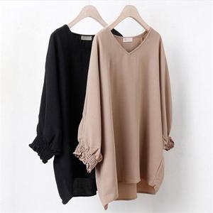 [시드마켓]브이 셔링 소매 블라우스 3023053S 빅사이즈 여성 (95