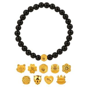 [한국금다이아몬드] 순금 볼 팔찌 24K 여자 금팔찌 오닉스 디자인 9종 1g 택1