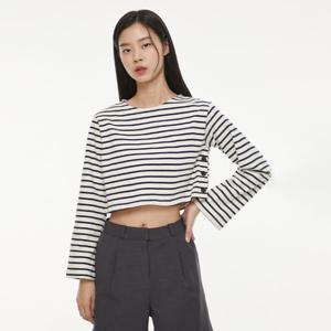 [랩]버튼 크롭 단가라 티셔츠 AP1CT346