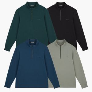 [크로커다일남성]사선엠보 조직 하프 집업티 CDAA9TS3403_JJ