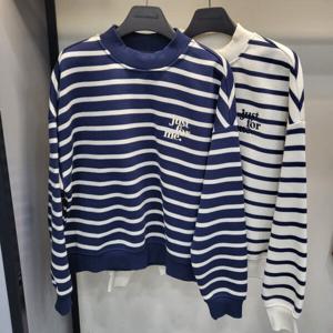 [나인마이너스투]리트머스 여성 반하이넥 단가라 맨투맨LN4TF870