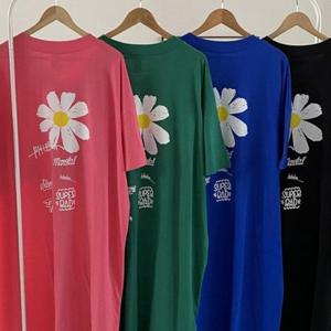 306P521S 데이지 나염 원피스 오버 의류 빅사이즈