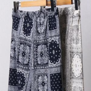 빅사이즈미시옷 A라인 스커트 306D828S 페이즐리 빅사이즈