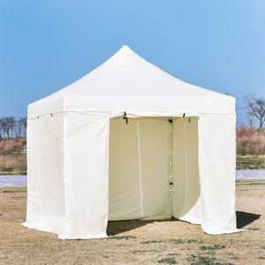 태웅 접이식 캐노피 베이직프레임 지붕+일반옆면세트 3x4.5