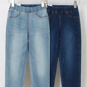 빅사이즈미시옷 컷팅 의류 일자 306P526S 빅사이즈 데님 슬림