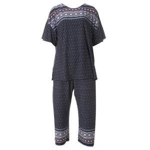 [비비안(언더웨어)]가볍고 시원한 불가리 보더프린트 여성 홈웨어 상하의세트 (CP8089W)