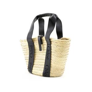 끌로에 센스 라탄 미디엄 바스켓 토트백 블랙 CHC23SS303J66001