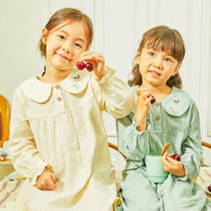 [오가닉맘]오가닉맘 플리아베여아긴소아동원피스잠옷(MIFSSW12)