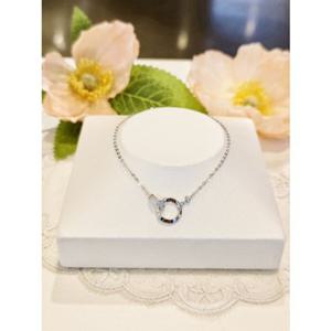 미니골드 14K (미니 다이아몬드) 듀오 링크 다이아 팔찌 BNKS4019L