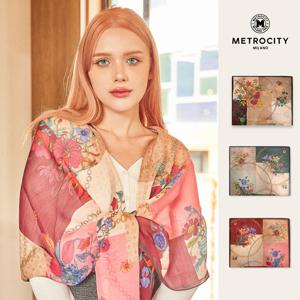[메트로시티(스카프)]가을정원 울실크스카프 MSFD-1805