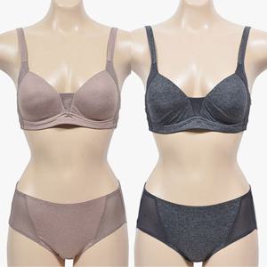 모던컬러 매쉬 풀컵몰드 노와이어 A컵 브라팬티세트