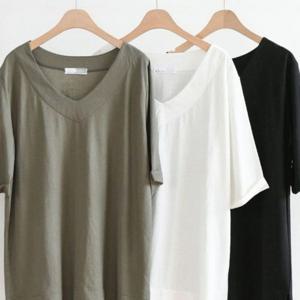 롤업 무지 306E280S 반팔티 빅사이즈미시옷 빅사이즈