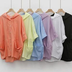 언발 306P582S 빅사이즈 의류 후드 남방 포켓