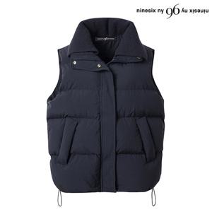 [나인식스뉴욕(영캐릭터)]니트 레이어드 하이넥 스트링 베스트 (NO4VW009L0)