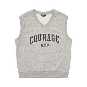 에꼴리에 세이브존03 겨울 기모 빅레터링 포인트 조끼 22D0141-GY