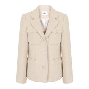 [에이비에프지]카라넥 울 롱 트위드 재킷 APY4QJ10K