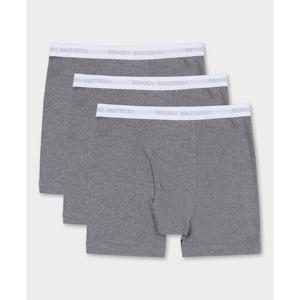 [FW 시즌오프 10%] 코튼 박서 브리프 3팩 (그레이) (BBAUMF0471WDF)