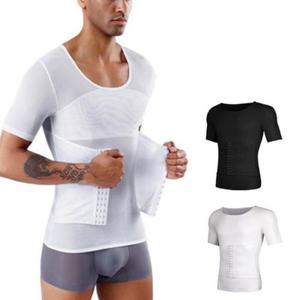 남자 뱃살 옆구리살 보정 반팔 복대 보정티 코르셋