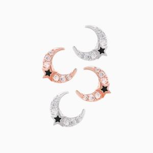 (은침) 미니멀 달 귀걸이