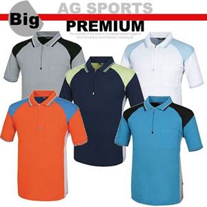 티셔츠 빅사이즈 티 짚업 PKT 카라티 MT221 225