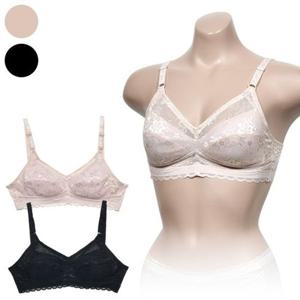 화사한 누디 A컵 레이스 부직포 보엠 노와이어