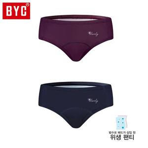 BYC 여성 더안심 2매입 미디 위생팬티 DOLF1308