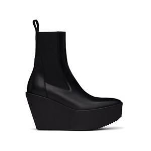 25 FW 릭오웬스 여성 블랙 할리우드 슬리버 비틀 플랫폼 부츠 251232F113007
