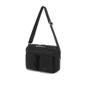 에반 블랙 투포켓 나일론 크로스백 JUBA5E500