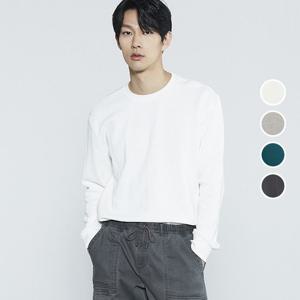 [버커루]남성 와플 기본 라운드넥 긴팔 티셔츠 B235Z1050P