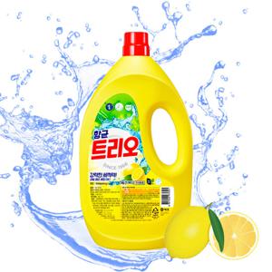 애경 항균 트리오 1종 주방세제 과일세정제 기름때제거 용기 2kg 과일세철제 설거지세제 대용량주방세제