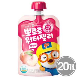 팔도 뽀로로 워터젤리 복숭아 120ml 20개