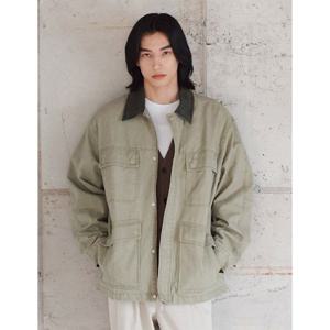 [애드호크]남성 카라배색 워크 자켓(HB1UJ02) 2colors_GN